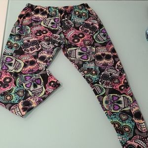 //SOLD// Sugar Skull Leggings